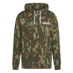 Bluza z kapturem Ellesse Primero Camo - Mężczyźni. Zielone bluzy Ellesse, m, bez wzorów, z bawełny, z kapturem. Za 233.90 zł.