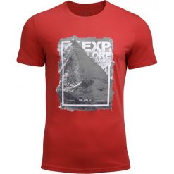 T-shirt męski TSM606 - czerwony - Outhorn. T-shirty marki Outhorn. W wyprzedaży za 39.99 zł.