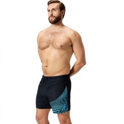 Spodenki szorty męskie kąpielowe Speedo Medley Logo. Czarne kąpielówki Speedo, m, bez wzorów. Za 119.99 zł.
