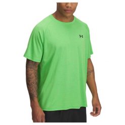 T-Shirt Męski Sportowy Under Armour Tech Textured. Zielone t-shirty sportowe Under Armour, bez wzorów, bez ramiączek, na fitness i siłownię. Za 89.99 zł.