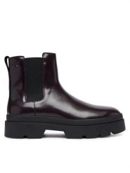 Calvin Klein Sztyblety Lugged Chelsea Boot Matt Lth HM0HM02445 Brązowy ciemny. Brązowe botki sznurowane CALVIN KLEIN, bez wzorów, ze skóry, bez obcasa, bez zapięcia. Za 749.99 zł.