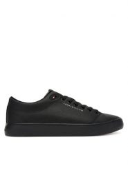 Tommy Hilfiger Sneakersy Th Hi Vulc Core Low Ii Ess FM0FM05511 Czarny. Czarne buty sportowe casual Tommy Hilfiger, bez wzorów, ze skóry, bez zapięcia. Za 299.99 zł.