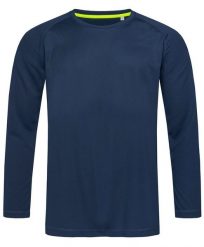 Longsleeve Sportowy, Koszulka, T-shirt z Długim Rękawem, Granatowy, Raglanowe Rękawy. Niebieskie bezrękawniki Stedman, m, bez wzorów, z materiału, bez ramiączek. Za 64.00 zł.
