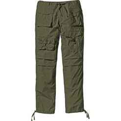 Spodnie bojówki Loose Fit bonprix ciemnooliwkowy. Joggery i bojówki marki Under Armour. Za 79.99 zł.
