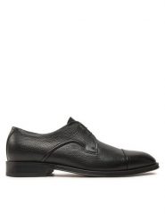 Boss Półbuty Derrek 50524885 Czarny. Czarne eleganckie półbuty Boss, bez wzorów, ze skóry, bez obcasa, bez zapięcia. Za 739.99 zł.