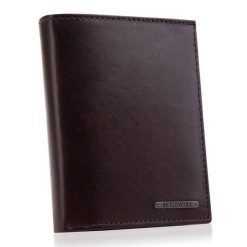 Portfel skórzany BETLEWSKI BPM-VTC-62 brązowy. Brązowe portfele Betlewski, bez wzorów, ze skóry. Za 169.99 zł.