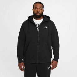 Bluza sportowa męska Nike M Club Hoodie FZ BB. Czarne bluzy z kapturem Nike, m, bez wzorów, z kapturem. Za 399.99 zł.