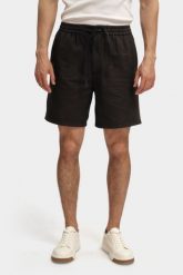 Męskie szorty Mustang Style Linen Jogger Shorts Black Beauty 1016459 4185. Czarne szorty Mustang, m, bez wzorów, z materiału. Za 169.99 zł.
