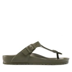 Japonki Birkenstock. Zielone japonki Birkenstock, bez wzorów. Za 189.99 zł.