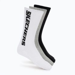 Skarpety SKECHERS Terry Crew 1/2 3. Czarne skarpety Skechers, bez wzorów, z materiału. Za 73.99 zł.