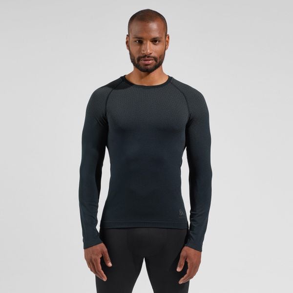 Bluza termoaktywna męska Odlo Performance Light Eco BL Top Crew Neck LS. Czarne bielizna termoaktywna ODLO, na zimę, l, bez wzorów, bez ramiączek, narciarskie. Za 224.99 zł.