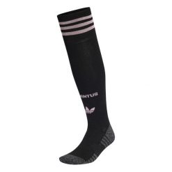 Getry wyjazdowe Juventus 26/27. Czarne legginsy długie sportowe Adidas, l, bez wzorów, z bawełny, do biegania. Za 99.95 zł.