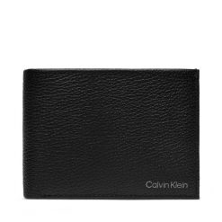 Duży Portfel Męski Calvin Klein. Czarne portfele CALVIN KLEIN, bez wzorów. Za 269.99 zł.