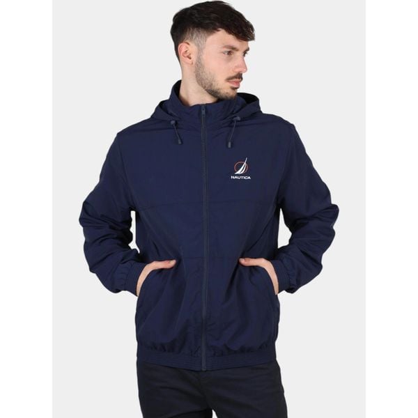 Wiatrówka męska Nautica Eckert FZ. Niebieskie kurtki softshell Nautica, m, bez wzorów, z softshellu, bez kaptura. Za 519.00 zł.