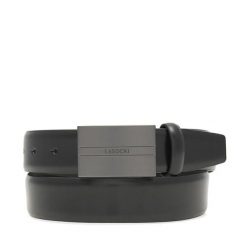 Pasek Męski Lasocki. Czarne paski Lasocki, bez wzorów. Za 99.99 zł.