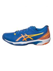 Asics Buty "Solution Speed FF 2" w kolorze niebiesko-pomarańczowym do tenisa rozmiar: 40. Niebieskie buty treningowe ASICS, bez wzorów, tenisowe. Za 216.73 zł.