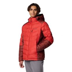 Kurtka puchowa męska Columbia Labyrinth Loop II Hooded. Czerwone kurtki Columbia, l, bez wzorów, z puchu, bez kaptura. Za 639.99 zł.