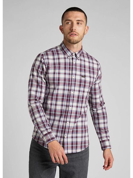 Lee Koszula - Regular fit - w kolorze czerwonym rozmiar: S. Czerwone koszule Lee, s, bez wzorów, bez kołnierzyka, bez ramiączek. Za 100.28 zł.