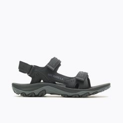 Sandały turystyczne męskie Merrell Huntington. Sandały Merrell, z kauczuku, bez zapięcia. W wyprzedaży za 249.99 zł.