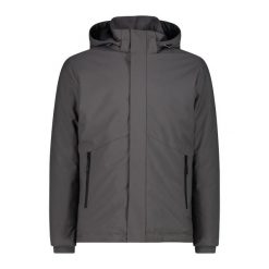 Kurtka męska turystyczna CMP 34K0197. Szare kurtki CMP, l, bez wzorów, z softshellu, z kapturem. W wyprzedaży za 626.50 zł.