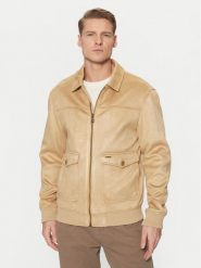 Guess Kurtka przejściowa M5RL01 WGU72 Beżowy Regular Fit. Brązowe kurtki Guess, m, z aplikacjami, z syntetyku, bez kaptura. Za 609.99 zł.