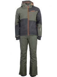 Peak Mountain 2-częściowy zestaw narciarski "Cardio" w kolorze oliwkowo-szarym rozmiar: L. Brązowe kurtki narciarskie i snowboardowe Peak Mountain, l, bez wzorów, narciarskie. Za 612.06 zł.