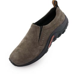 Buty turystyczne Sneakersy Męskie Merrell Jungle Moc. Brązowe buty turystyczne Merrell, bez wzorów, z materiału, bez zapięcia. Za 255.90 zł.
