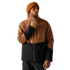 Męska Kurtka Ocieplana Highton Stretch Padded Jacket. Brązowe kurtki Regatta, m, bez wzorów, z puchu, bez kaptura. Za 187.99 zł.