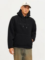 Jack&Jones Bluza Frederiksberg 12263011 Czarny Loose Fit. Czarne bluzy Jack&Jones, l, bez wzorów, z syntetyku, bez kaptura. Za 119.99 zł.