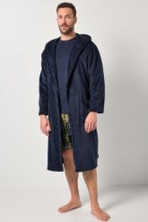 Męska Szlafrok odzież domowa mikrowłókno pasek do wiązania do rozm. 8 XL. Niebieskia szlafroki JAY-PI, m, bez wzorów, z materiału, bez ramiączek, z kapturem. Za 279.99 zł.