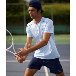 Koszulka sportowa męska Performance. Niebieskie t-shirty sportowe NORDICDOTS, bez wzorów, bez ramiączek, do biegania. Za 230.00 zł.