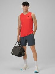 Spodenki treningowe szybkoschnące męskie 4F 4FRSS26TFSHM1662. Czarne krótkie spodenki sportowe 4F, l, bez wzorów, z elastanu. Za 99.99 zł.