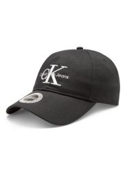 Calvin Klein Jeans Czapka z daszkiem Monogram K50K510061 Czarny. Czarne czapki z daszkiem Calvin Klein Jeans, bez wzorów, z bawełny. Za 89.99 zł.