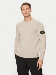 Stone Island Sweter 8115545B4 Beżowy Regular Fit. Brązowe swetry rozpinane Stone Island, m, bez wzorów, z wełny, bez kołnierzyka, bez ramiączek. Za 1,299.00 zł.
