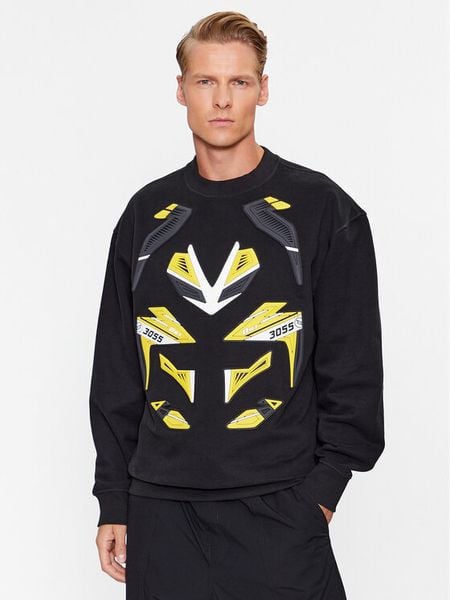 Boss Bluza WeBikerGear 50497103 Czarny Relaxed Fit. Czarne bluzy Boss, l, bez wzorów, z bawełny, bez kaptura. Za 649.99 zł.