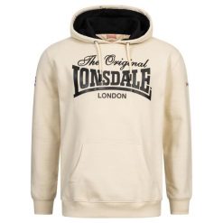 Bluza z kapturem Lonsdale Atherton. Brązowe bluzy z kapturem Lonsdale, m, bez wzorów, z bawełny, z kapturem. Za 300.00 zł.