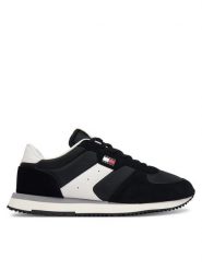 Tommy Jeans Sneakersy Tjm Eva Runner Mix Material EM0EM01737 Czarny. Czarne buty sportowe casual Tommy Jeans, bez wzorów, z jeansu, bez zapięcia. Za 409.99 zł.