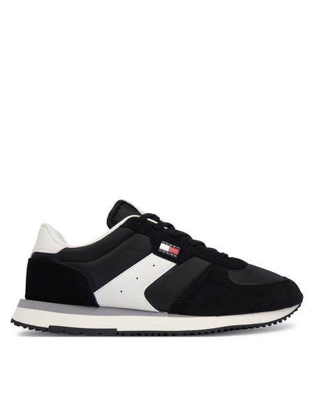 Tommy Jeans Sneakersy Tjm Eva Runner Mix Material EM0EM01737 Czarny. Czarne buty sportowe casual Tommy Jeans, bez wzorów, z jeansu, bez zapięcia. Za 409.99 zł.