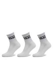 Vans Zestaw 3 par wysokich skarpet męskich Classic VN000BHX Biały. Białe skarpety Vans, bez wzorów, z bawełny. Za 59.99 zł.