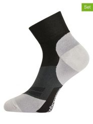 Zanier Skarpety kolarskie (2 pary) w kolorze antracytowo-szaro-czarnym rozmiar: M. Czarne skarpety Zanier, bez wzorów. Za 60.99 zł.