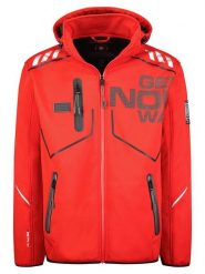 Geographical Norway Kurtka softshellowa "Robin" w kolorze czerwonym rozmiar: S. Czerwone kurtki outdoor i hardshell Geographical Norway, s, z aplikacjami, bez kaptura. Za 136.45 zł.