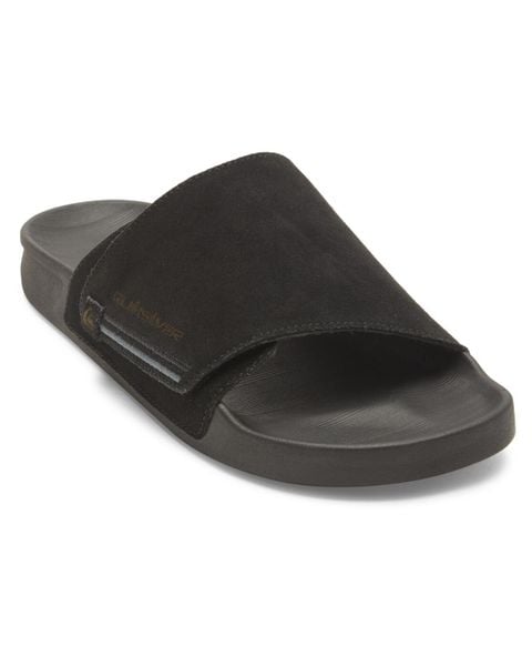 Sandały wsuwane dla Mężczyzn RIVI Czarny. Czarne sandały Quiksilver, z gumy, bez zapięcia. Za 179.99 zł.