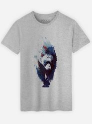 WOOOP Koszulka "Blue Bear" w kolorze szarym rozmiar: XL. Szare bezrękawniki Wooop, xl, bez wzorów, bez kołnierzyka, bez ramiączek. Za 56.99 zł.