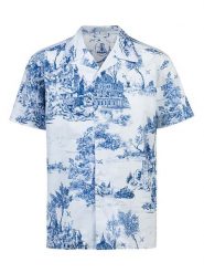 Herrlicher Koszula "Resor" w kolorze biało-niebieskim rozmiar: 3XL. Białe koszule Herrlicher, xl, bez wzorów, z bawełny, bez kołnierzyka, bez ramiączek. Za 129.95 zł.