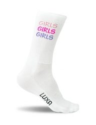 Skarpety Kolarskie Girls White. Białe skarpety LUXA, bez wzorów, z elastanu. Za 49.90 zł.