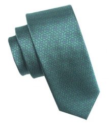 Elegancki i Modny Męski Krawat - Angelo di Monti - Butelkowa Zieleń, Wzór Geometryczny. Zielone krawaty i muchy Angelo di Monti, bez wzorów, z tkaniny. Za 45.00 zł.