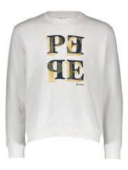 Pepe Jeans Bluza w kolorze białym rozmiar: XL. Białe bluzy Pepe Jeans, xl, bez wzorów, z bawełny, bez kaptura. Za 162.11 zł.