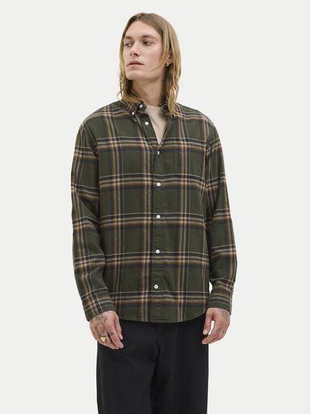 Jack & Jones Koszula Classic Flannel 12278406 Zielony Regular Fit. Zielone koszule Jack & Jones, m, bez wzorów, z bawełny, bez kołnierzyka, bez ramiączek. Za 129.99 zł.