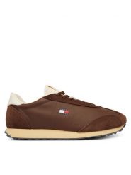 Tommy Jeans Sneakersy Tjm Retro Runner Archive Mix Mat EM0EM01763 Brązowy. Brązowe buty sportowe casual Tommy Jeans, bez wzorów, z jeansu, bez zapięcia. Za 449.99 zł.