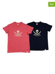 The Time of Bocha Koszulki (2 szt.) w kolorze czarnym i czerwonym rozmiar: XXL. Czarne bezrękawniki The Time of Bocha, xxl, bez wzorów, z bawełny, bez kołnierzyka, bez ramiączek. Za 86.99 zł.